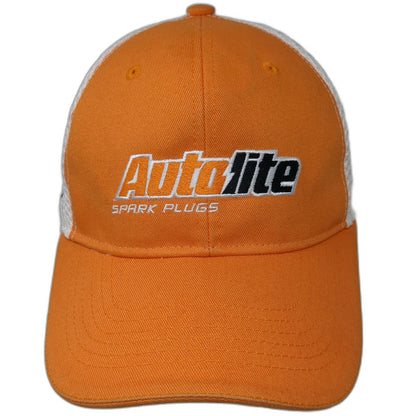 AutoLite Spark Plugs NASCAR Performance Orange Baseball Cap Hat One Size Mesh