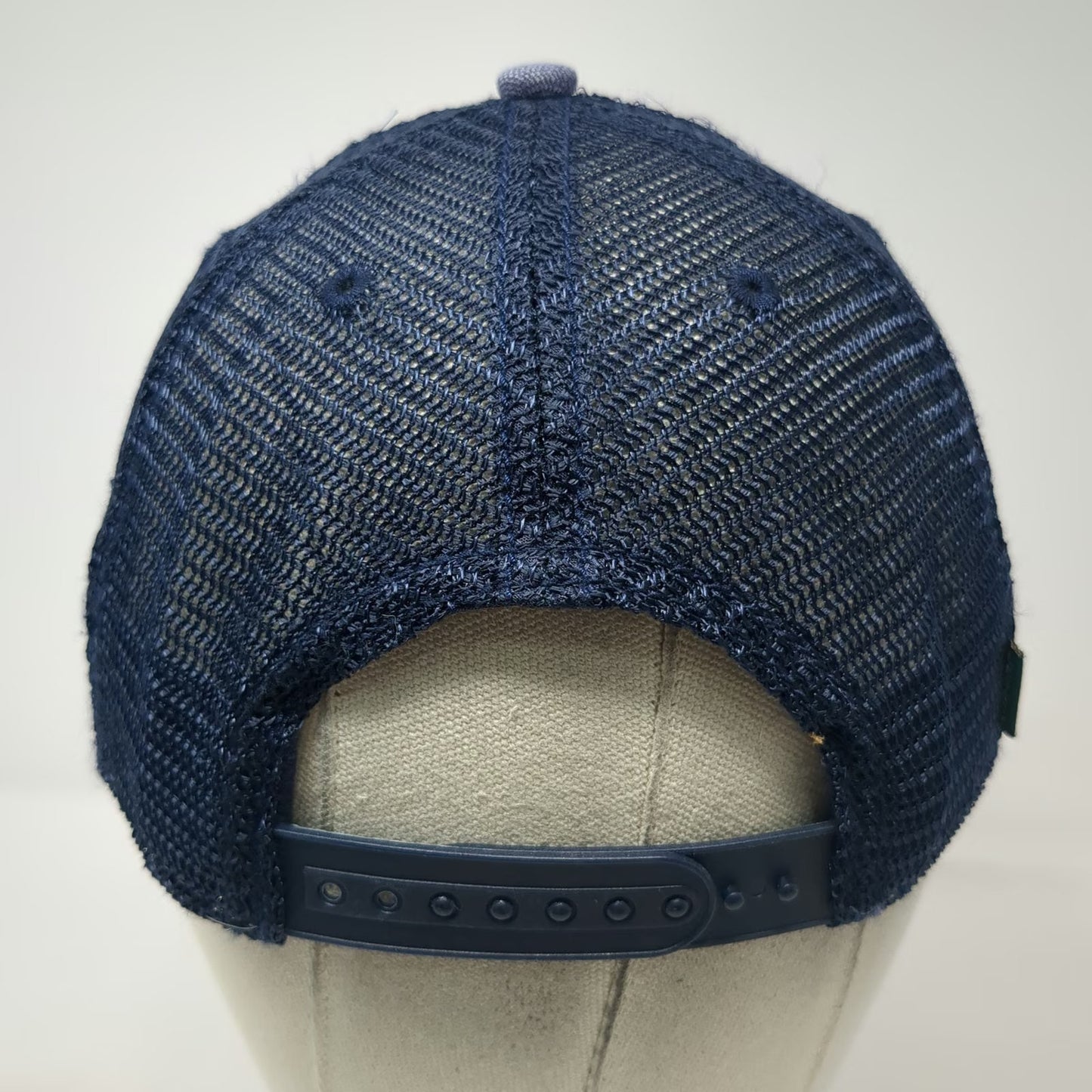 Legacy Trucker Hat Blue One Size Boston Anchor Patch Mesh Snapback Baseball Cap