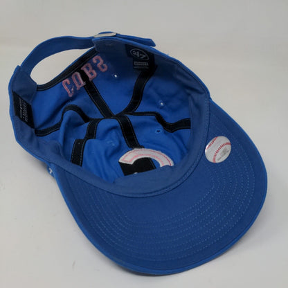 '47 Brand Women's Slideback Hat Blue Adjustable Embroidered Chicago Cubs Logo