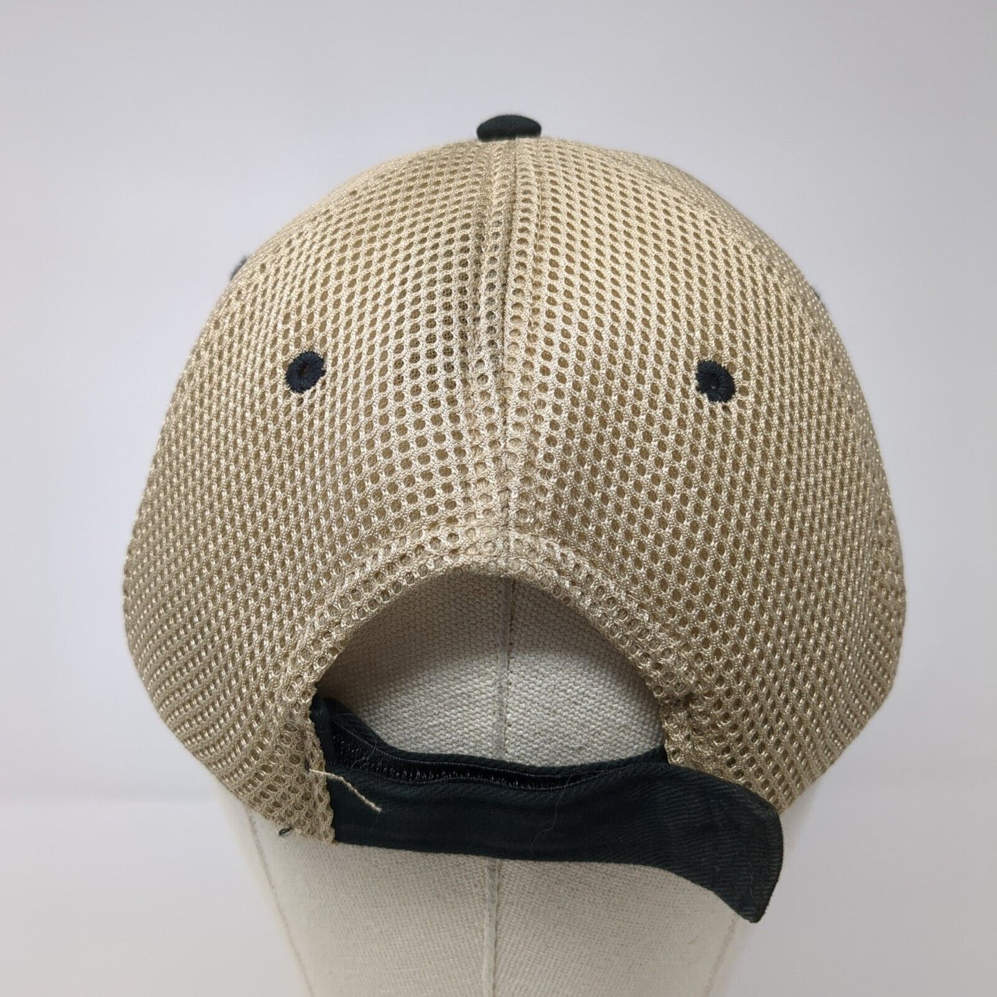 Whitetail Staff Strapback Mesh Back Hat Black One Size Adjustable Pukka
