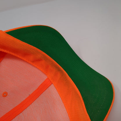 Signatures Snapback Hat Orange One Size Adjustable 6 Panel Blank Rope