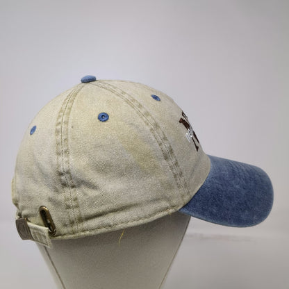 Newhattan Baseball Cap Beige Blue One Size NYC New York City Hat Slideback