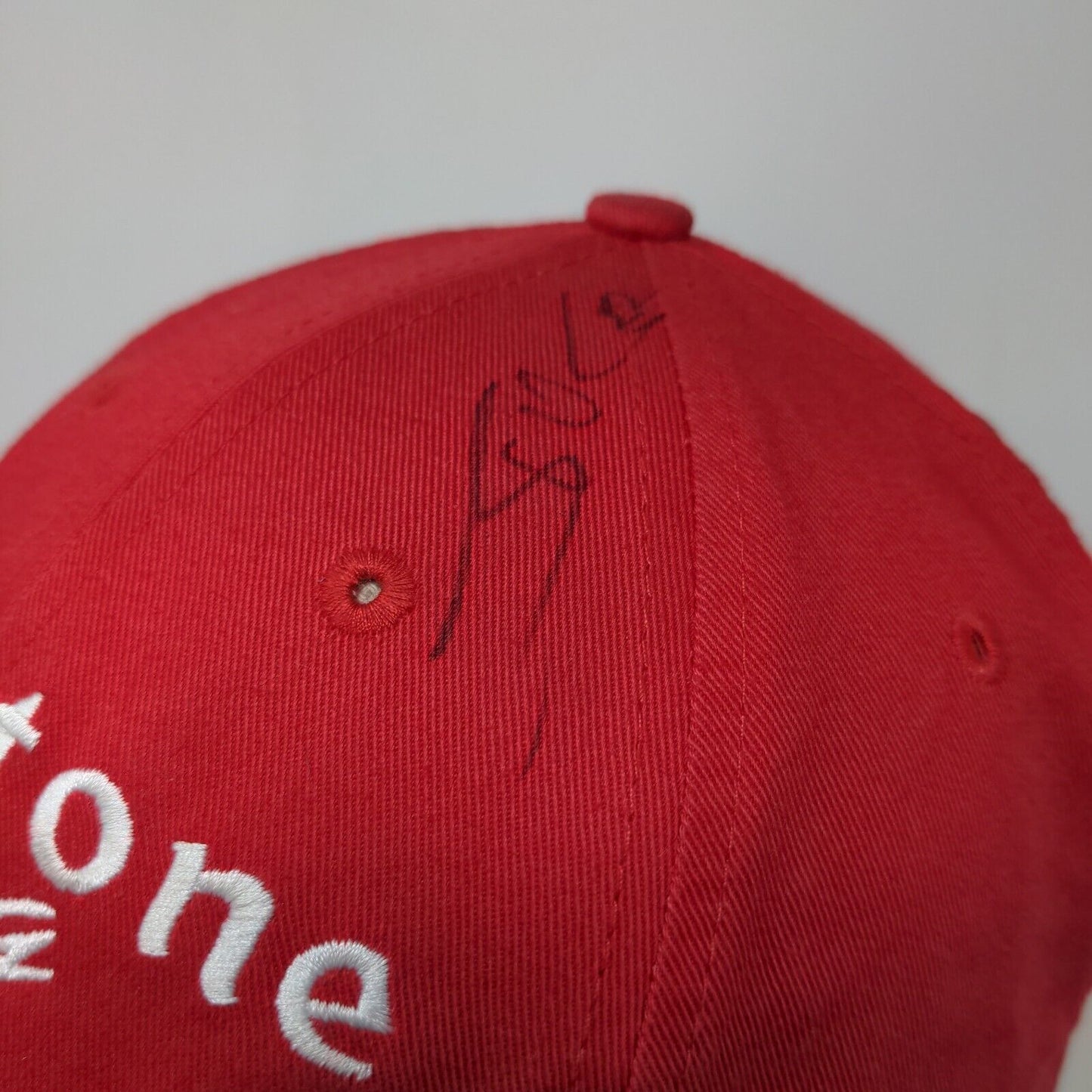 Firestone Racing Men's Snapback Hat Red Size OSFA Embroidered Logo Autographed