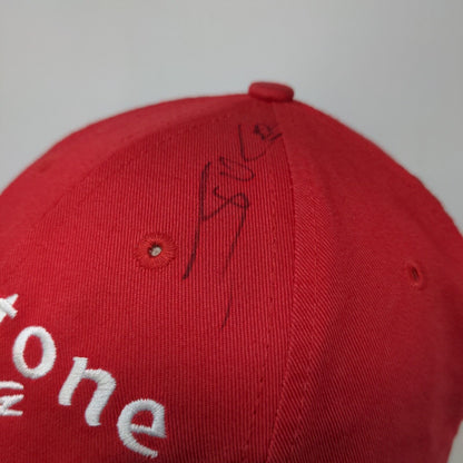 Firestone Racing Men's Snapback Hat Red Size OSFA Embroidered Logo Autographed