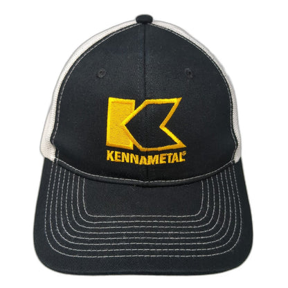 Port Authority Trucker Hat Black One Size Kennametal Logo Mesh Snapback Stitch