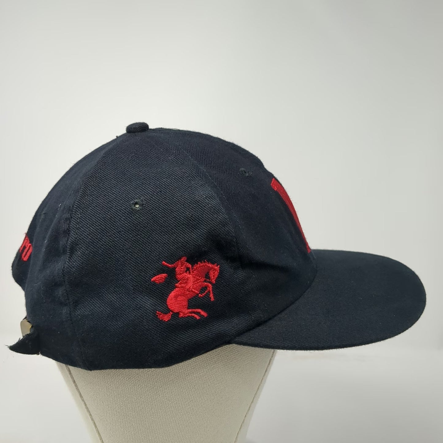Vanguard Baseball Cap Black One Size Red Marlboro M Cowboy Horse Slideback Hat