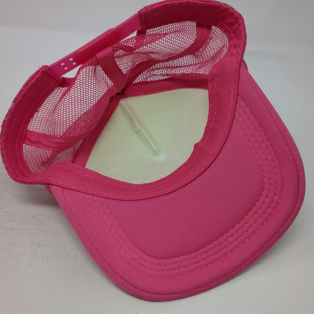 Trucker Hat Pink White One Size Phi Sig Sorority Heart Mesh Back Snapback Foam
