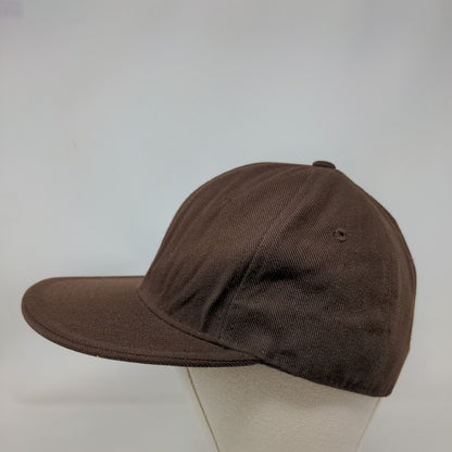 Hatco Fitted Hat Brown 7 1/4 Premium Original Fit 6 Panel Solid Blank