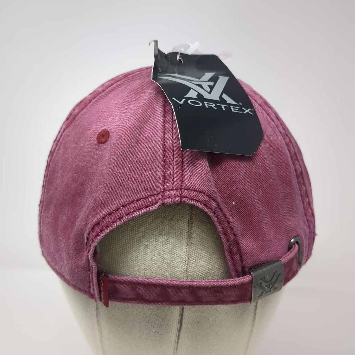 Vortex Baseball Cap Red One Size American Flag USA Patch Washed Cotton Hat