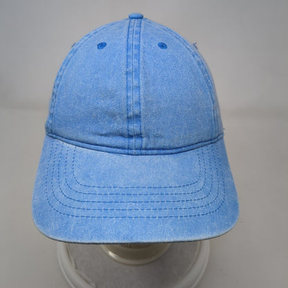 Unbranded Strapback Hat Blue One Size Solid Blank Adjustable 6 Panel