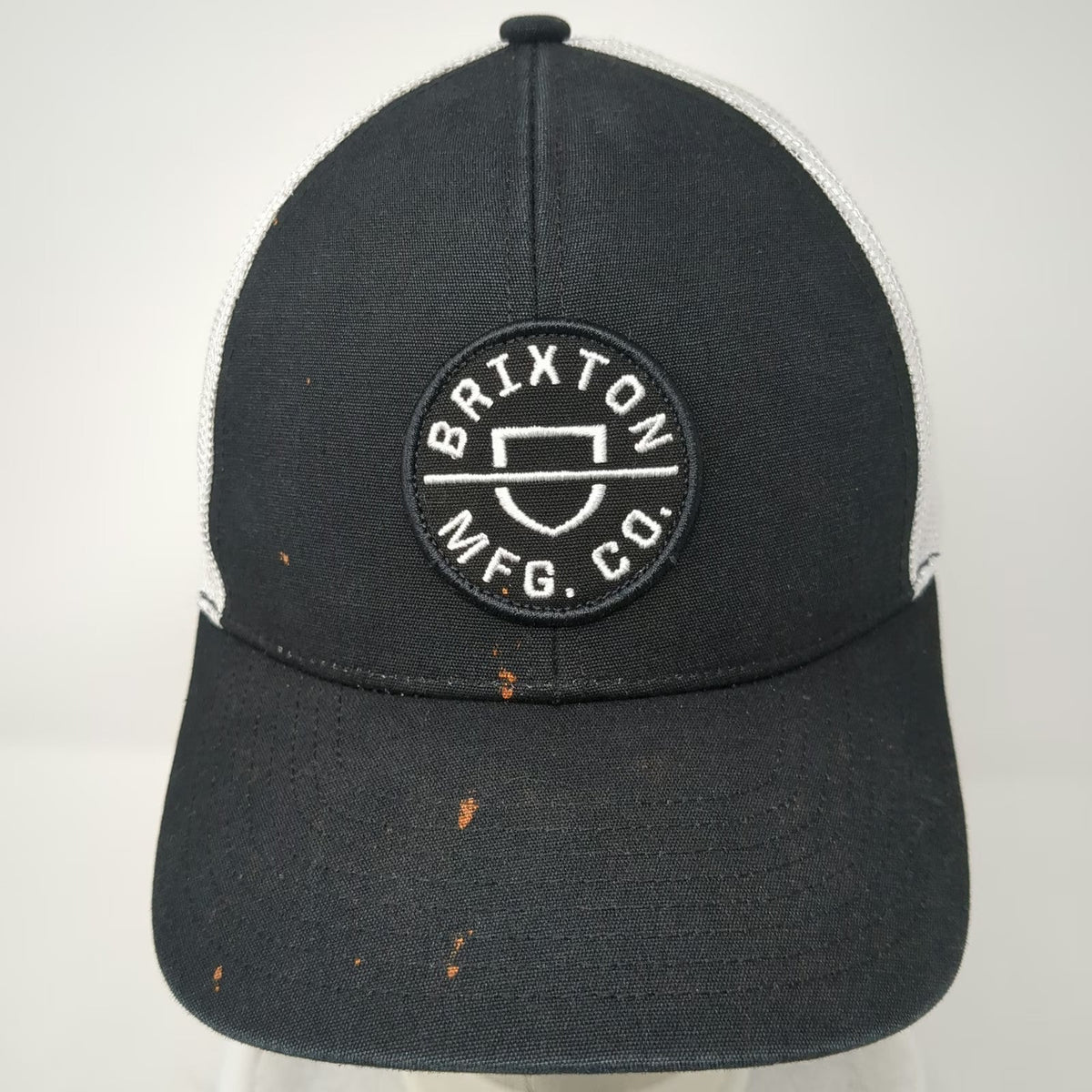Brixton Trucker Hat Black One Size Snapback Mesh Patch Recycled Brim MFG CO