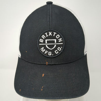 Brixton Trucker Hat Black One Size Snapback Mesh Patch Recycled Brim MFG CO