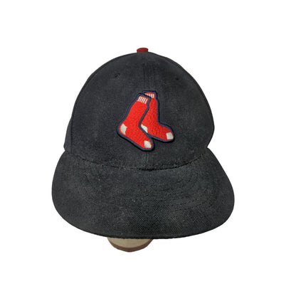 New Era 59Fifty On Field MLB Hat Boston Red Sox Size 7 5/8 Black Embroidered