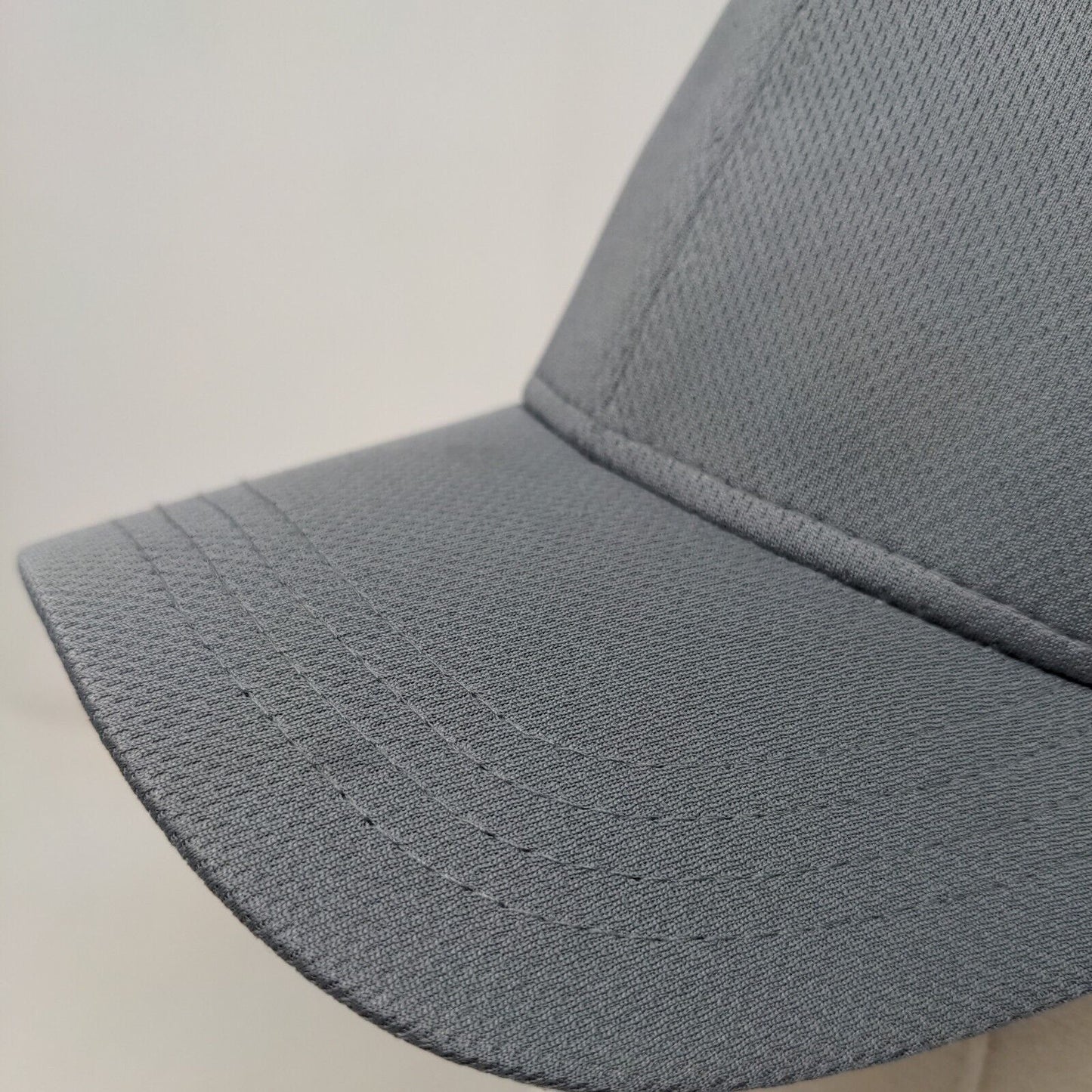 Athletic Works Fitted Hat Gray S/M Solid 6 Panel Vent Holes Blank