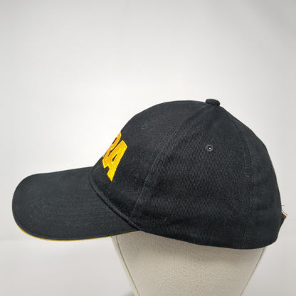 NRA Strapback Hat Black One Size Adjustable American Flag 6 Panel