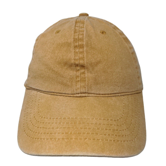 Unbranded Men's Strapback Hat Tan Size OSFM Blank Adjustable