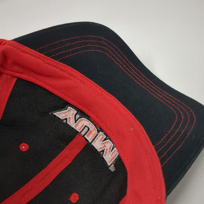 YUM Baseball Cap Black Red One Size Fishing Lure Logo Contrast Stitching Hat