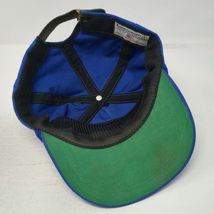 Imperial Trucker Blue One Size Salishan Tree Rope Leather Strapback Hat Vintage