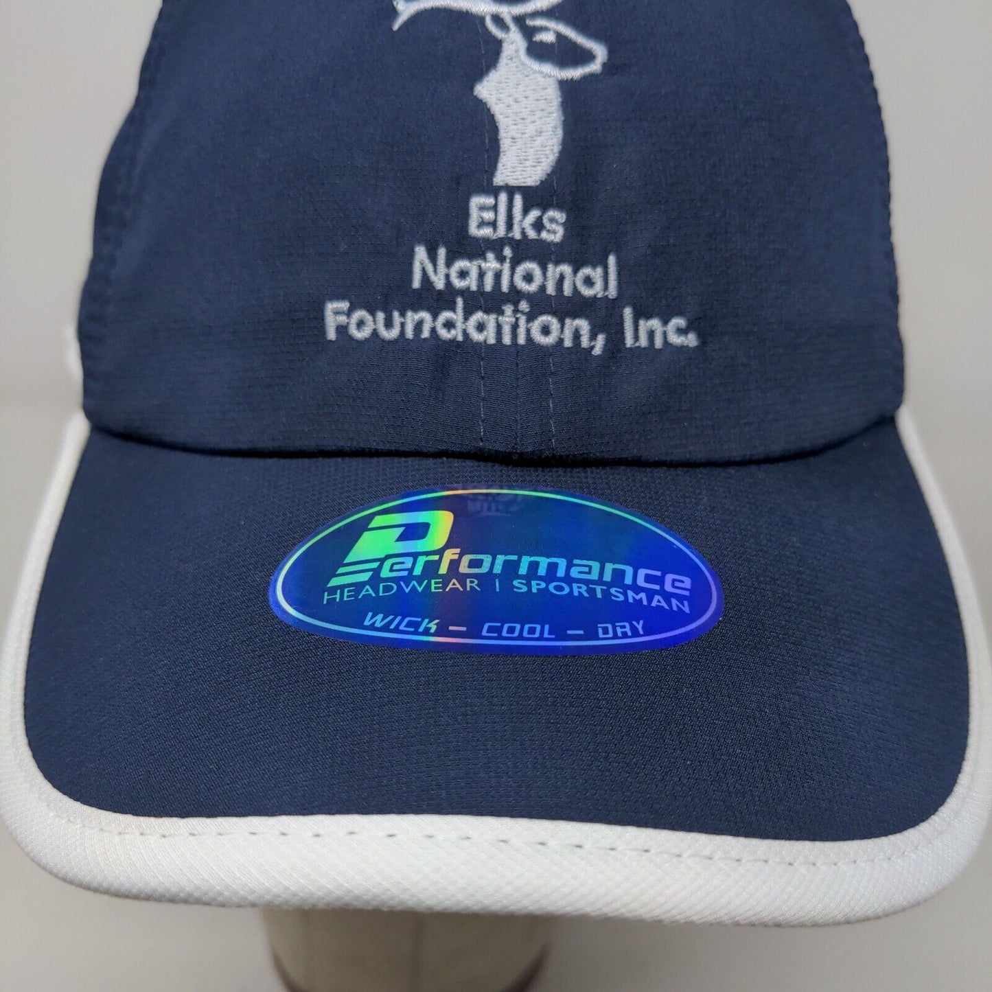 Elks National Foundation Men's Strapback Hat Blue Adjustable Embroidered Logo