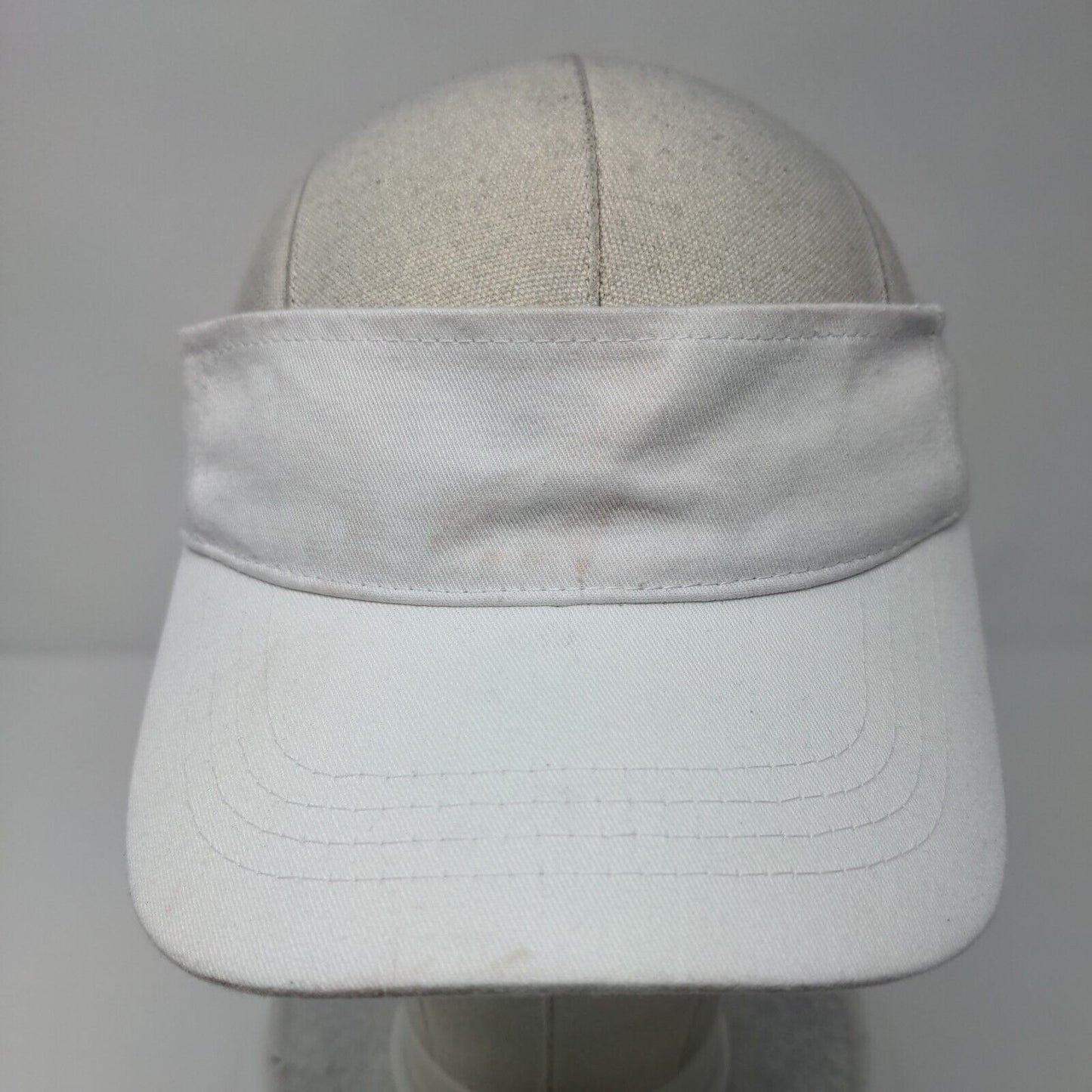 Unbranded Strapback Sun Visor Hat White OSFM Adjustable Solid Blank