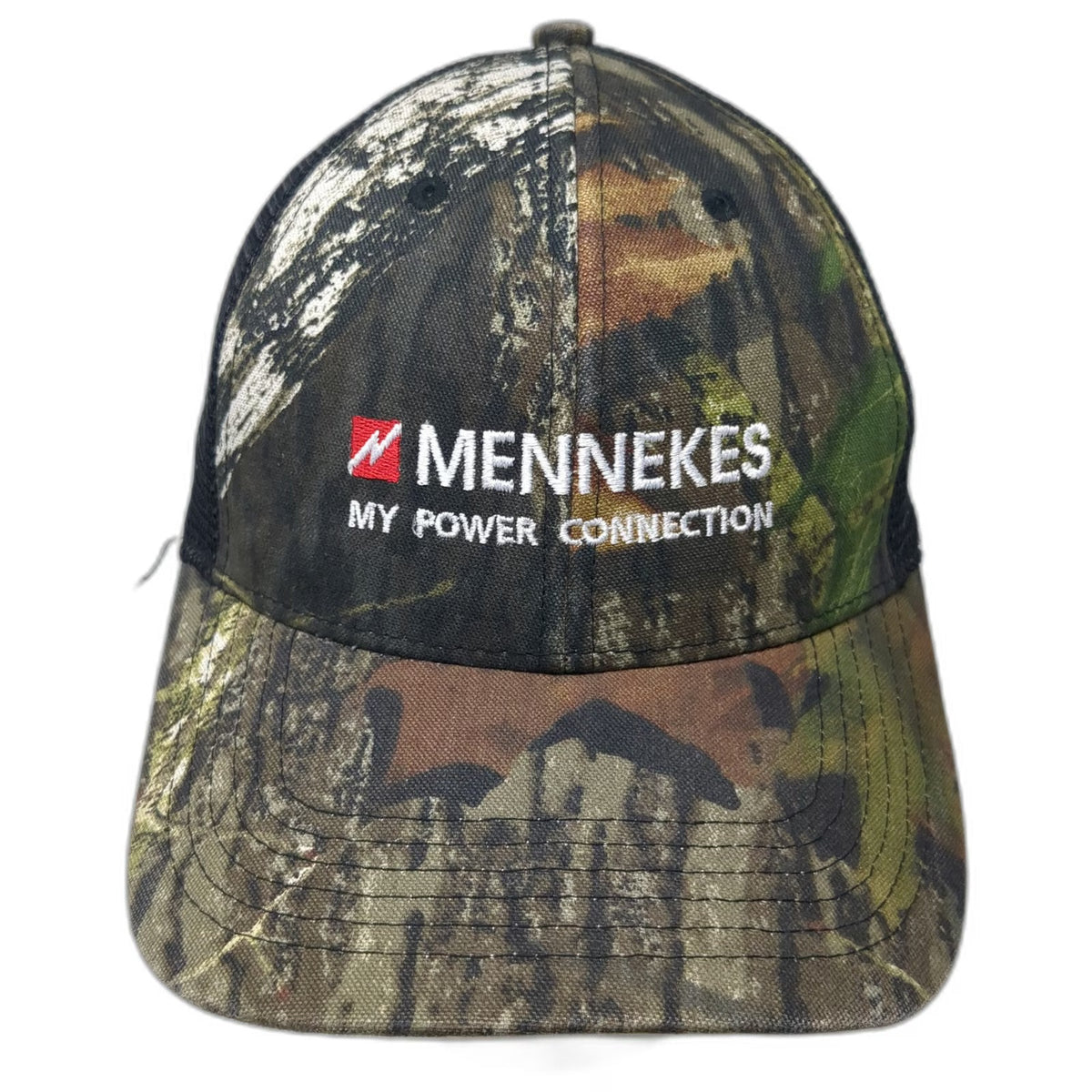 Cap America Trucker Hat Green OSFM Mennekes My Power Connection Camo Snapback