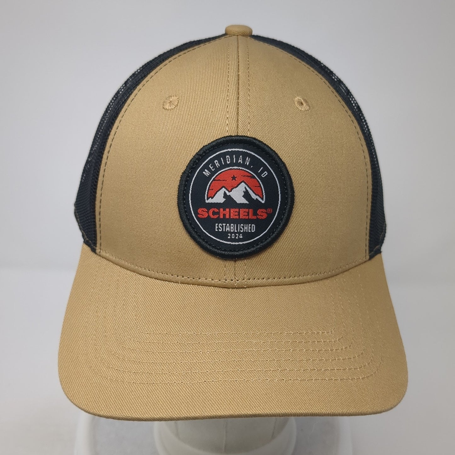 Meridian ID Scheels Established 2024 Trucker Hat Brown OS Adjustable Mesh Back