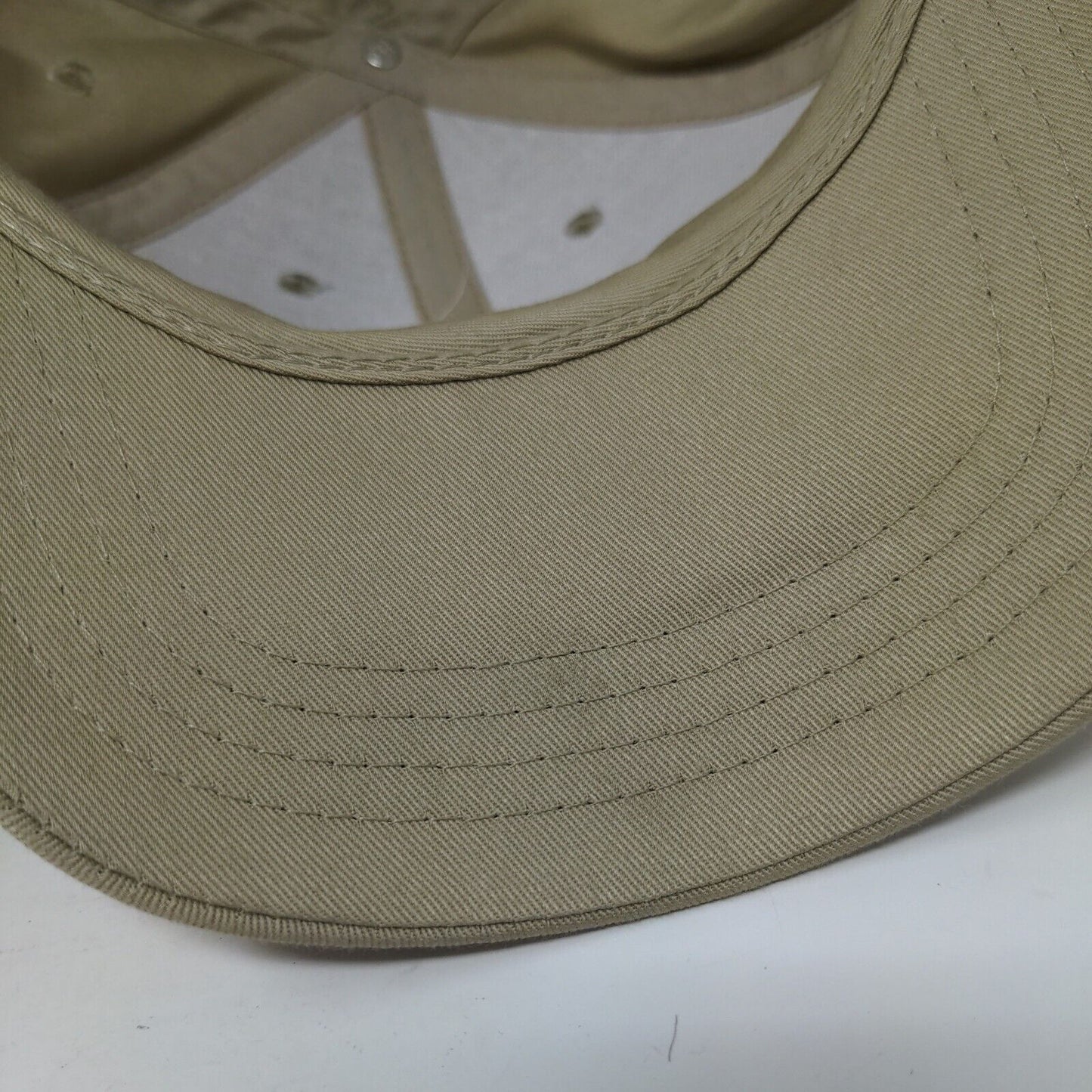 Maruyama Strapback Hat Tan OSFA Adjustable Embroidered Solid 6 Panel