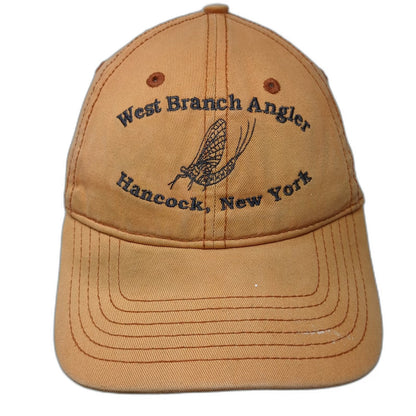Attitude 101 Baseball Cap Orange One Size Fly Fishing Hancock NY Strapback Hat