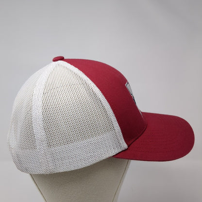Middleton Snapback Trucker Hat Red OS Adjustable Mesh Back Pacific Headwear