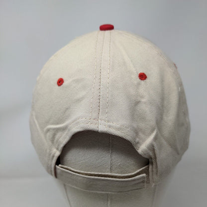 UGWA Strapback Hat Tan OSFA Embroidered 6 Panel Vent Holes Hit Wear