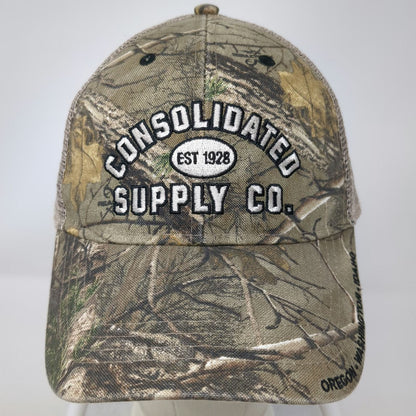 Consolidated Supply Co Baseball Cap Green One Size Camo Mesh Northwest Trade Hat