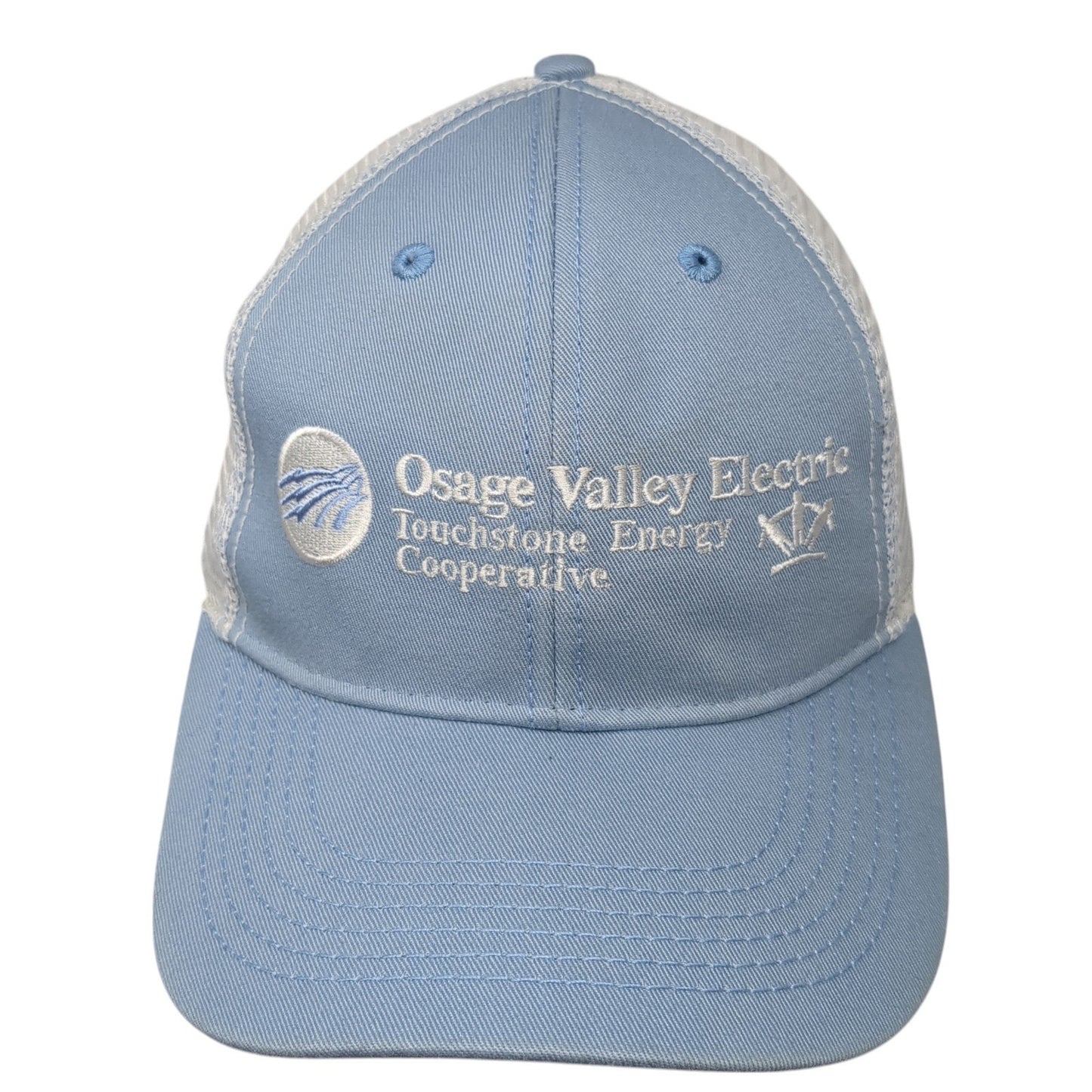 Osage Valley Electric Strapback Trucker Hat Blue One Size Mesh Back