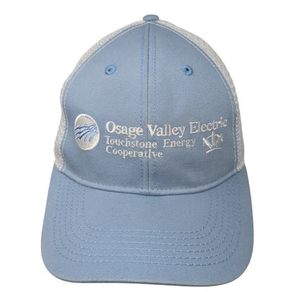 Osage Valley Electric Strapback Trucker Hat Blue One Size Mesh Back