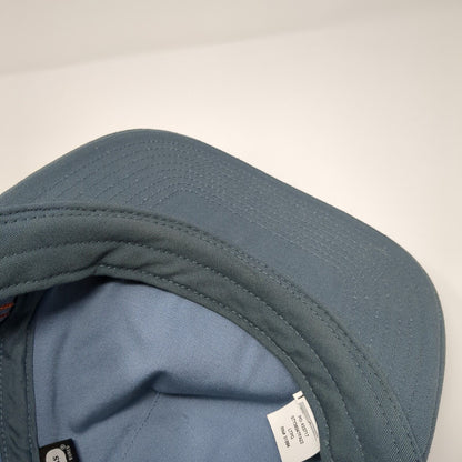 Patagonia Snapback Trucker Hat Blue OSFA Small Patch Logo Striped Retro Style