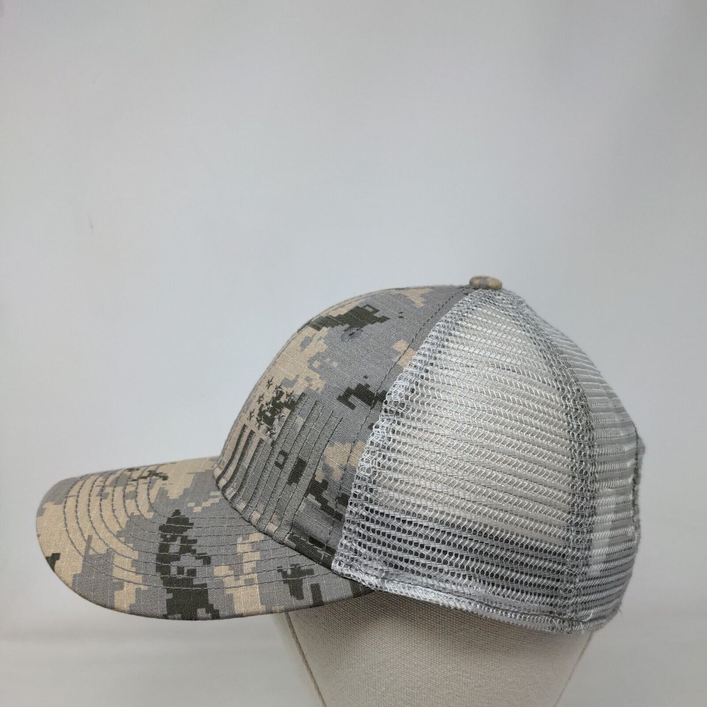 USA Flag Snapback Trucker Hat Camouflage OS Patriotic Academy Sports Outdoor