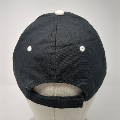 Keep Your Eye On The Ball Strapback Hat Black OS Adjustable Embroidered Cotton