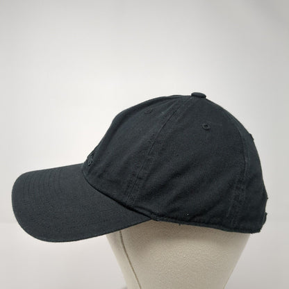 Adidas Slideback Hat Black One Size Adjustable Embroidered Vented Holes 6 Panel