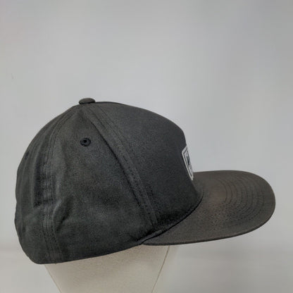 Herschel Patch Snapback Hat Black One Size Adjustable Solid Vent Holes
