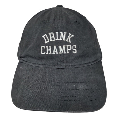 Drink Champs Slideback Hat Black One Size Solid Embroidered Adjustable