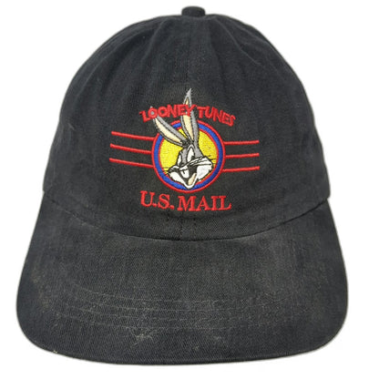 Looney Tunes Snapback Black One Size Hat Bugs Bunny US Mail USPS 1997 USA Made