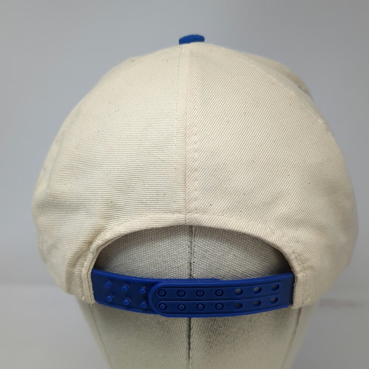 Mohr's Ponderosa Paint 5 Panel White Blue Snapback Hat One Size Braided Rope