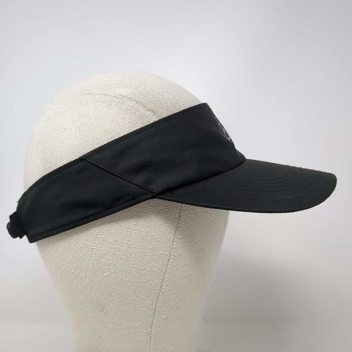 Buff Visor Black One Size Performance Running Logo Hat Reflective Strapback