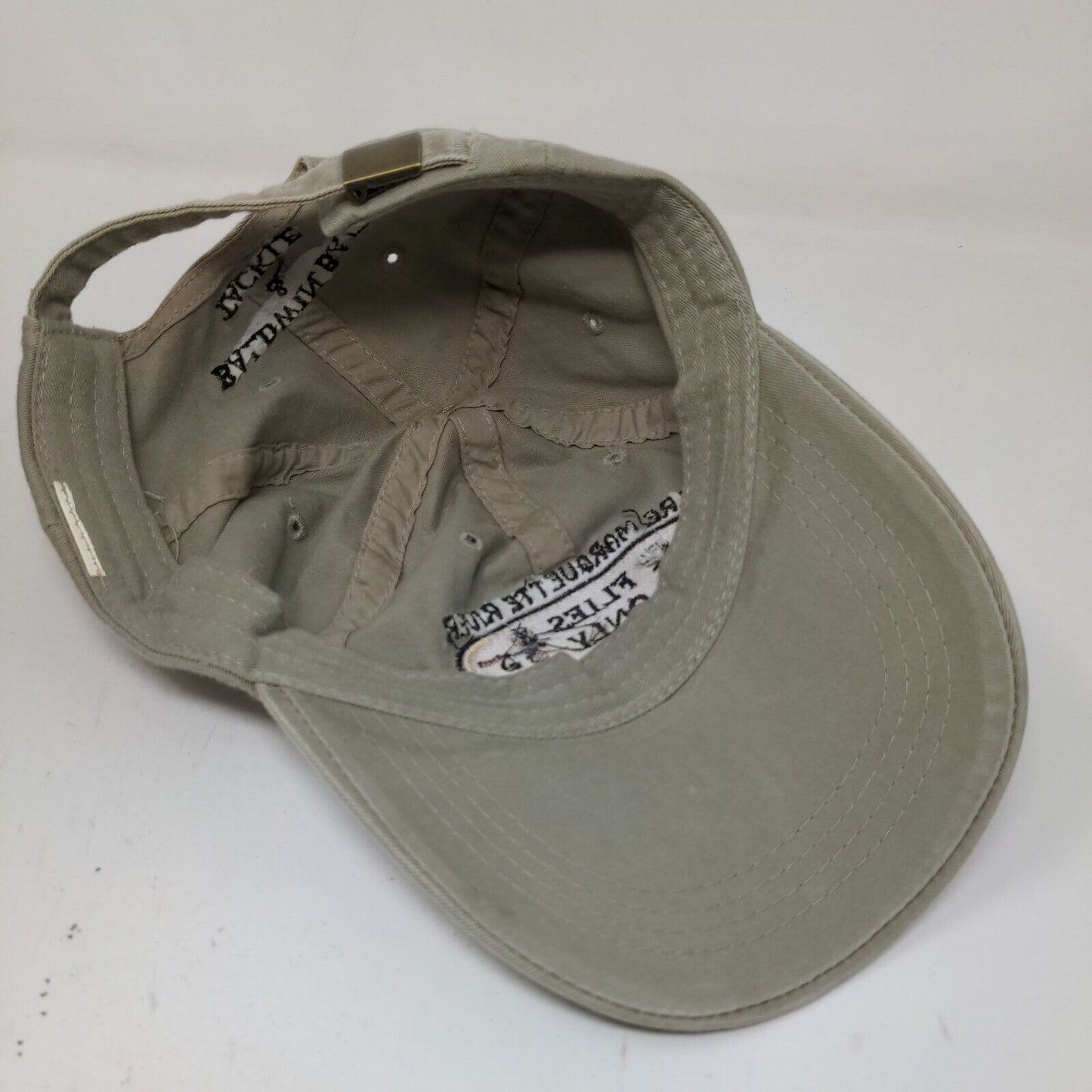 Baldwin Bait & Tackle Men's Slideback Hat Green Embroidered Pere Marquette River