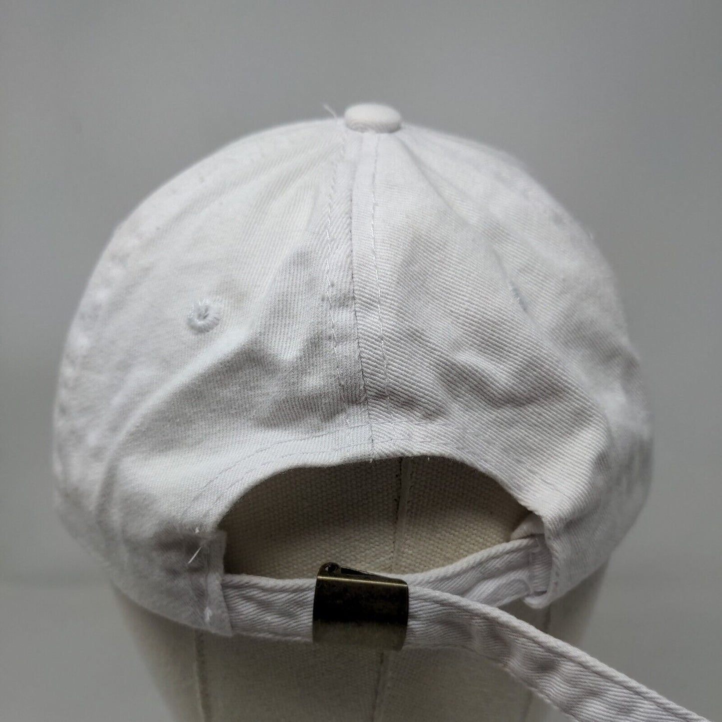 Don't Forget To Smile Slideback Hat White OS Adjustable Embroidered 6 Panel
