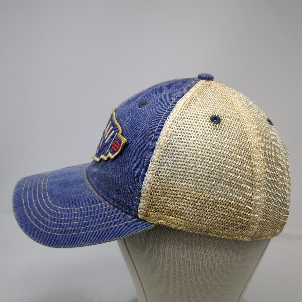 Legacy Trucker Hat Blue One Size Hawaii Map Patch Mesh Snapback Green Under
