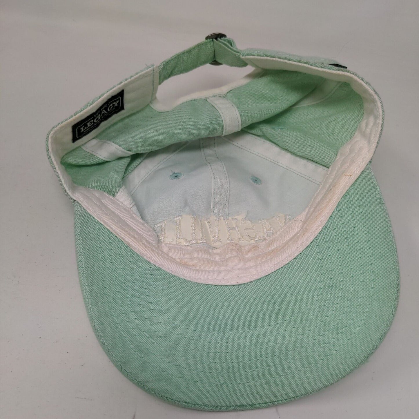 Nashville Guitar Slideback Hat Green One Size Embroidered 6 Panel