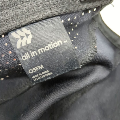 All in Motion Baseball Cap Black One Size Reflective Perforated Performance Hat