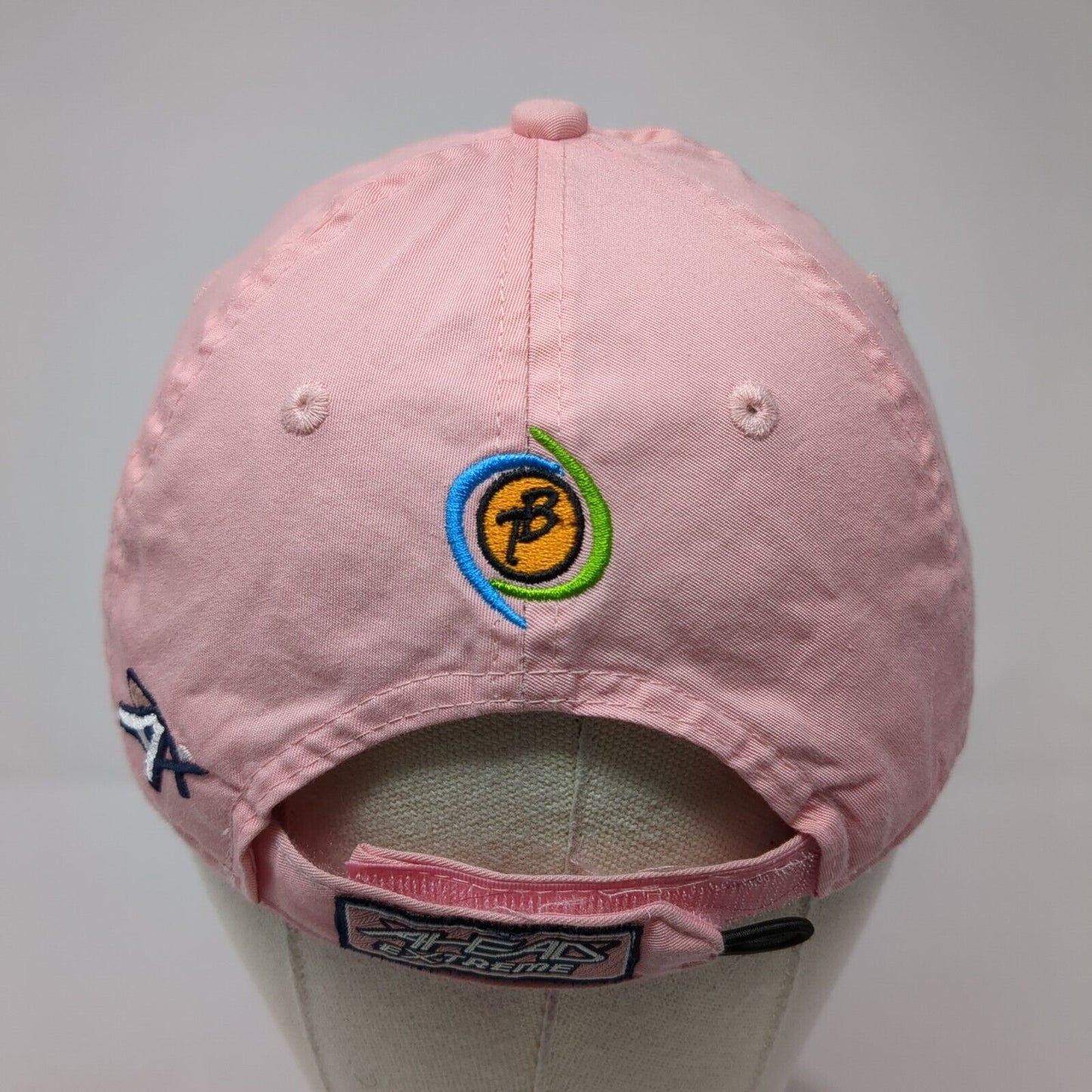 TB Strapback Hat Pink OS Adjustable Extreme Fit Embroidered Lightweight Ahead