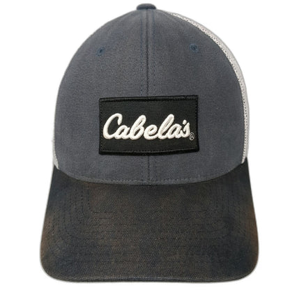Cabela's Trucker Hat Blue Gray One Size Snapback Mesh World's Foremost Outfitter