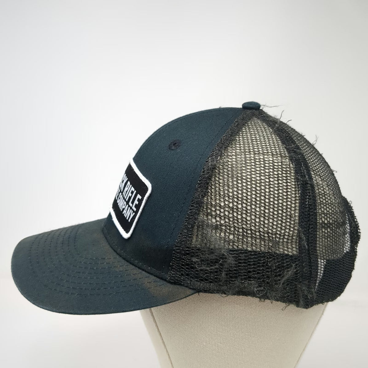 Black Rifle Coffee Company Trucker Hat Black One Size Mesh Snapback Logo Patch